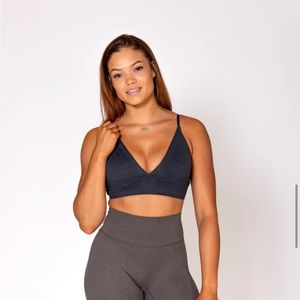 P’Tula bare triangle bralette in navy